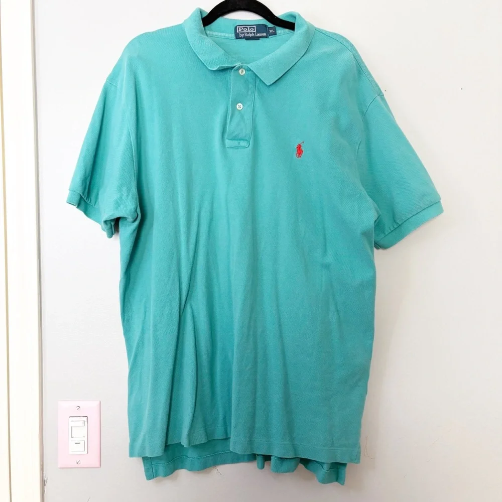Ralph Lauren Men's Teal Polo Shirt